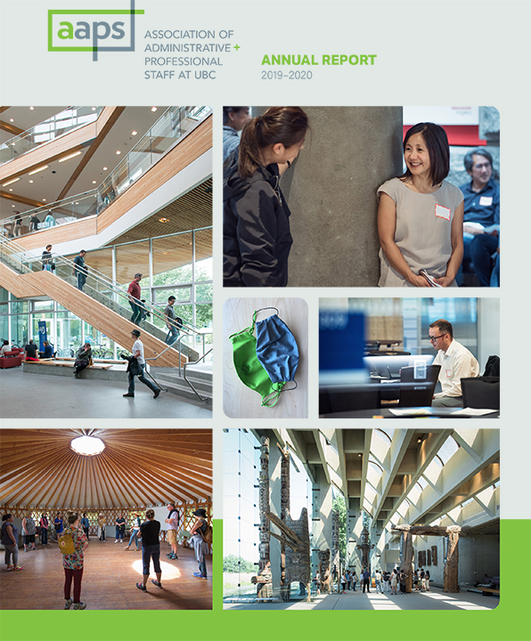 Cover Page of AAPS Annual Report with pictures of AAPS members at events